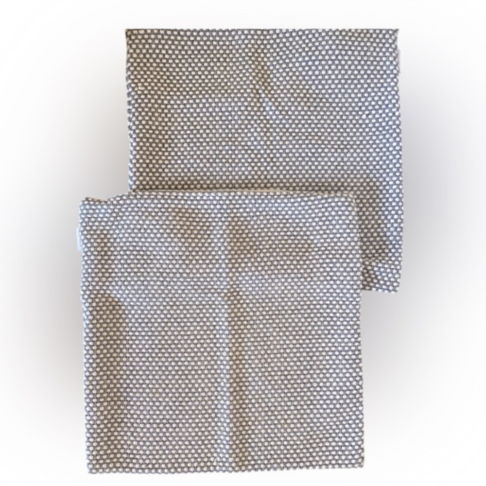Calvin Klein Pillow Covers -20x20 set cream gray cotton nubbed